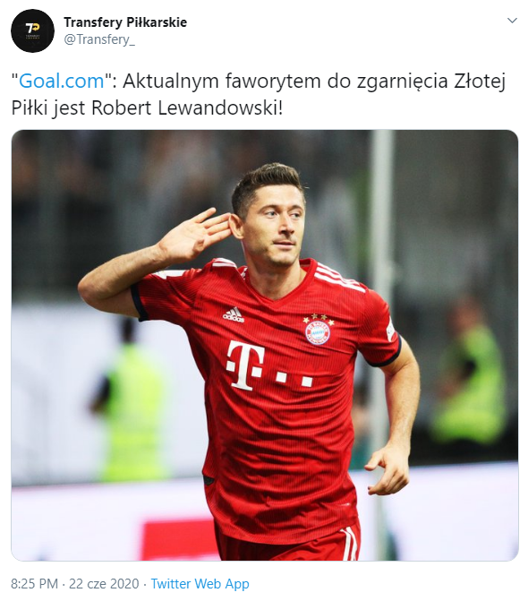 Aktualny FAWORYT do zgarnięcia Złotej Piłki według Goal.com